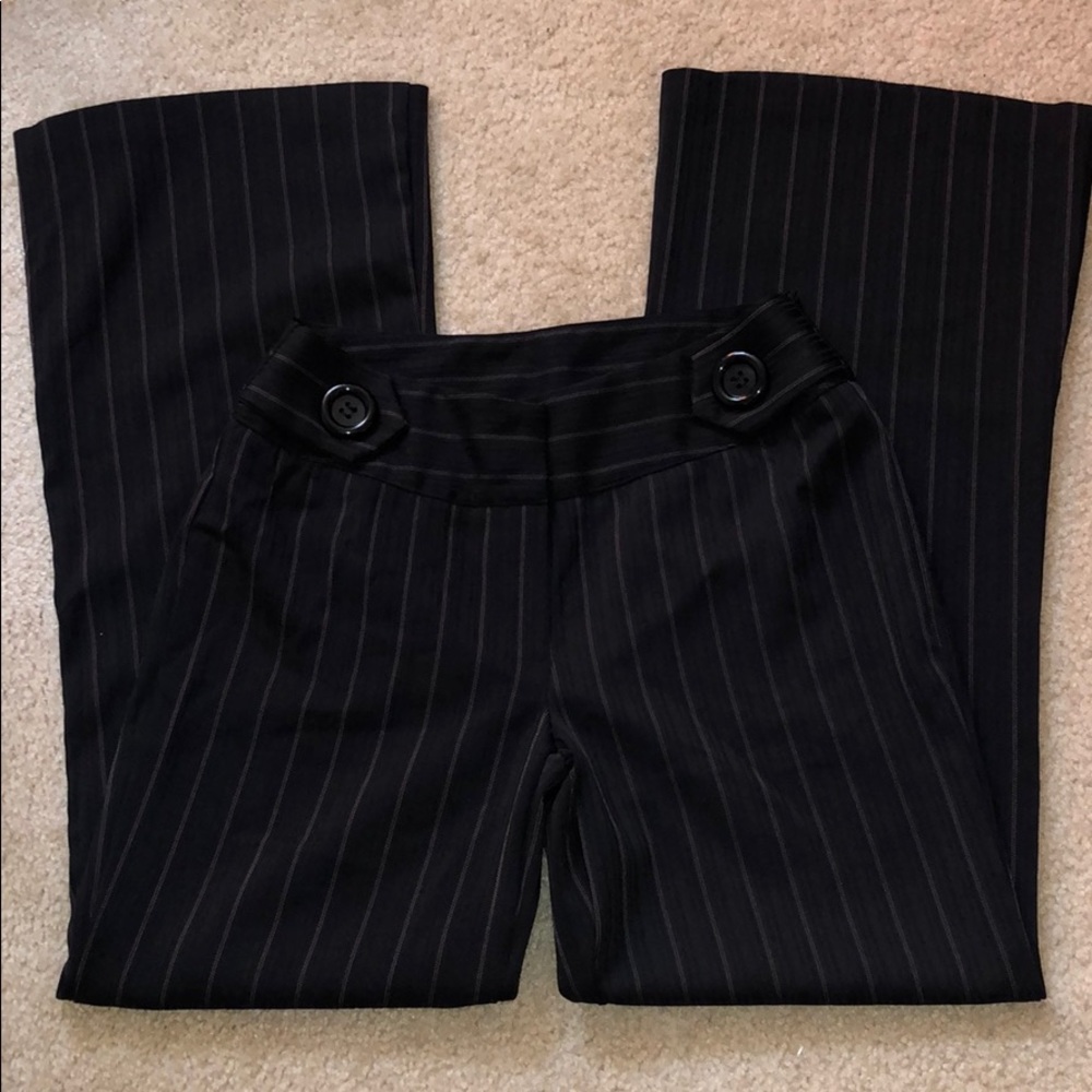 WOMEN - Black Stripe Trousers - Size 6 - Picture 2 of 12